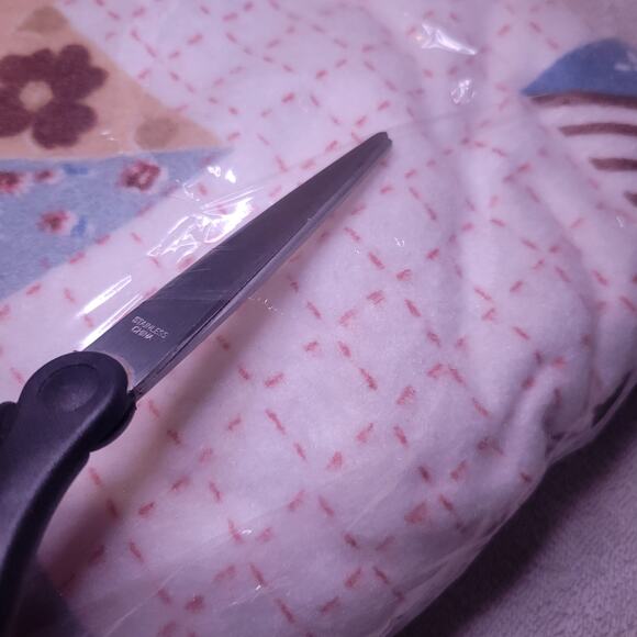 Vintage Savoy Owen Star Patch Print Blanket Twin/Full  72’ by 90’ Poly NOS - Picture 2 of 4